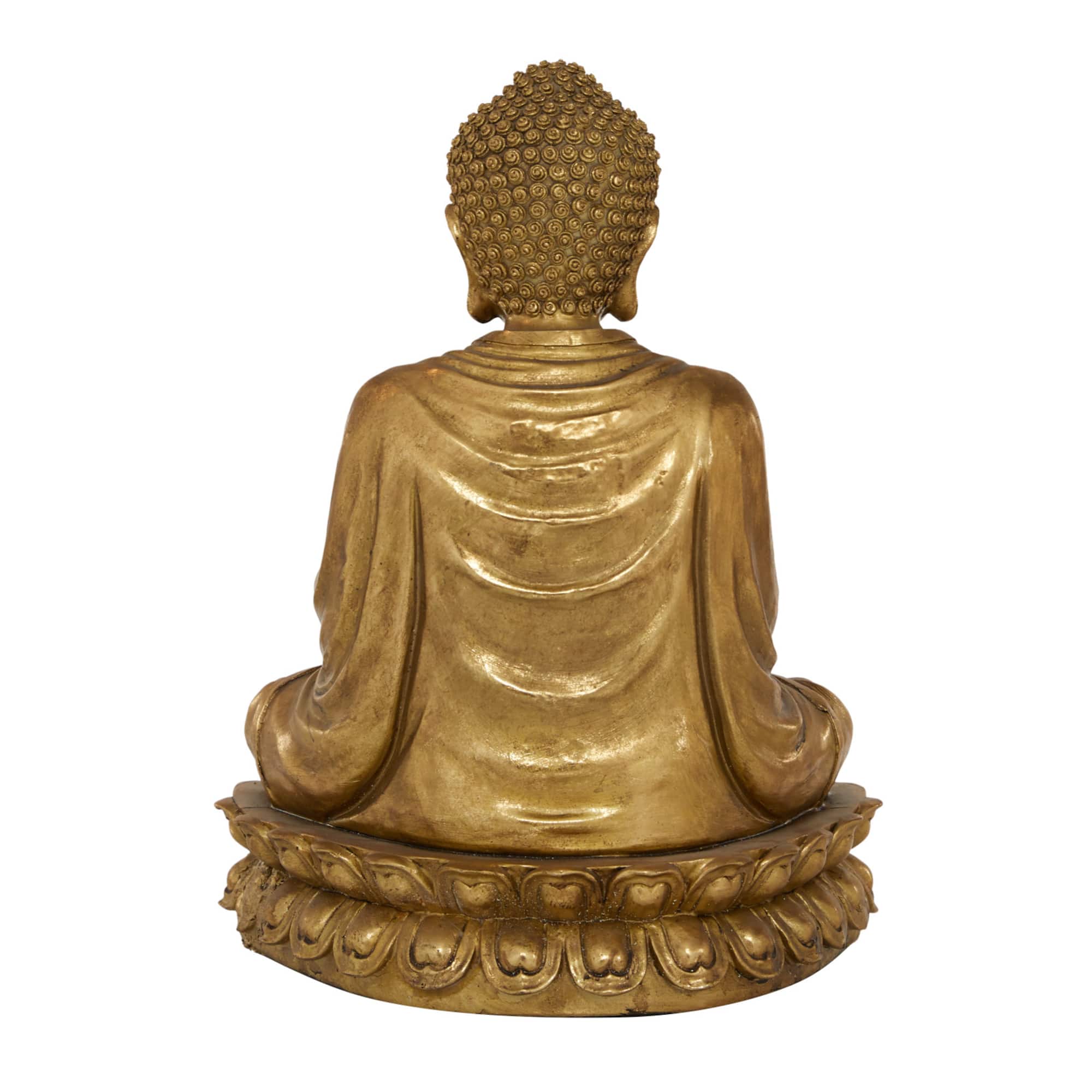 16" Gold Buddha Glam Sculpture
